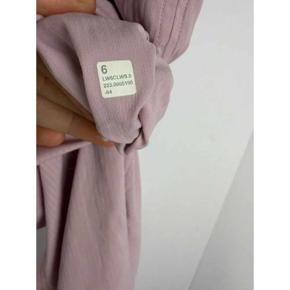 Lululemon Dance Studio Mid Rise Cropped Pant Pink Peony Size 6 Drawcord Hem